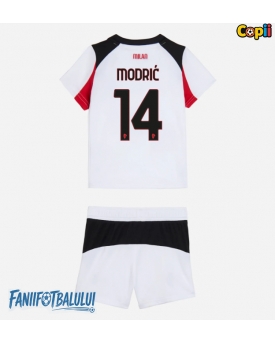 AC Milan Luka Modric #14 Echipament de Fotbal Replică 2025-26 Copii Deplasare (+ Șorturi)